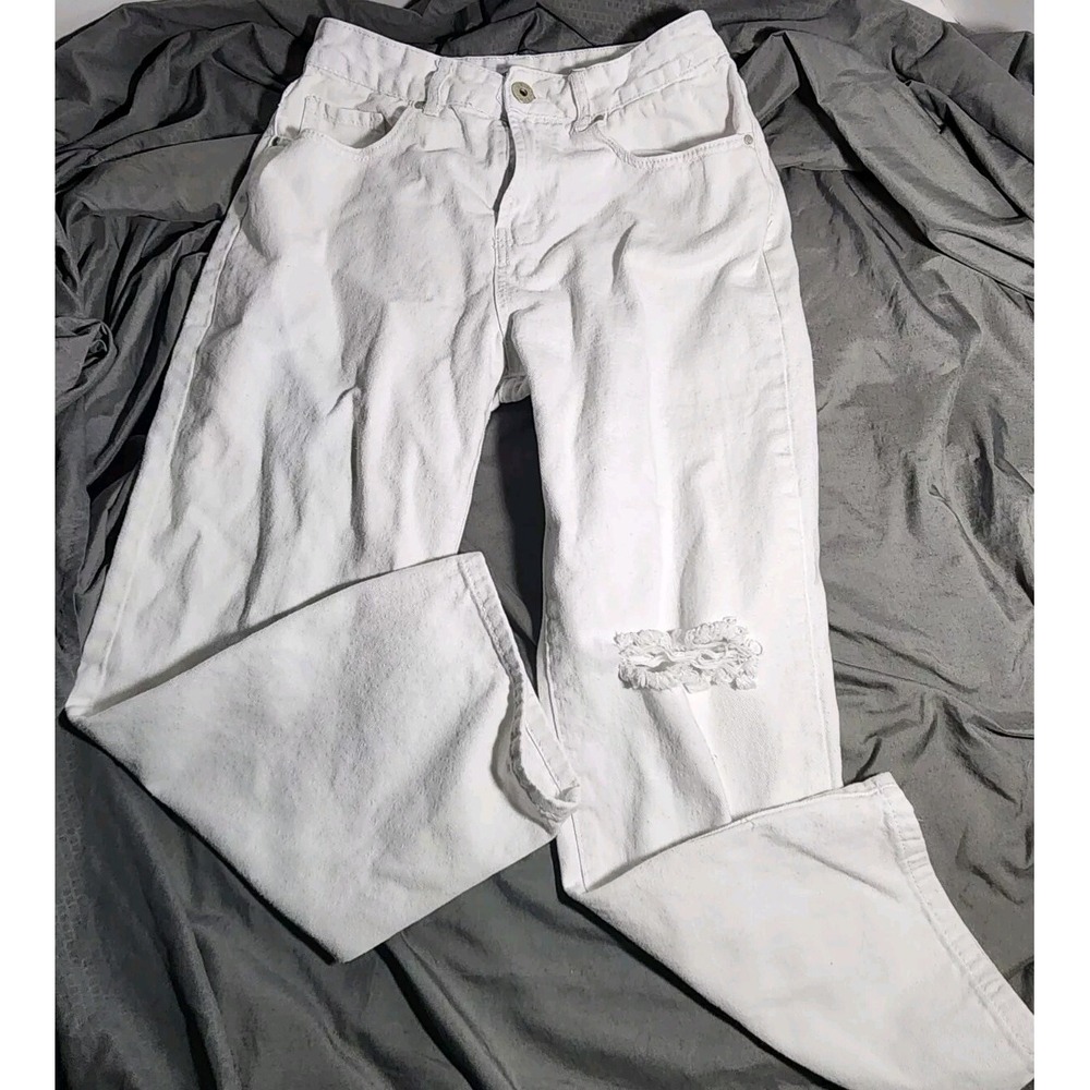 Blue Savvy  White Jeans Juniors/Women Size‎ 5 White Denim Zip 27